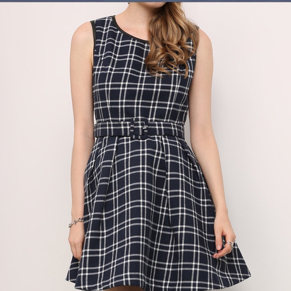 👗NWT👗Suzanne Betro Plaid Fit & Flare Dress